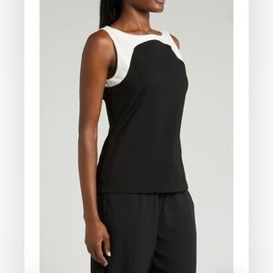 Halogen Colorblock Back Cutout Tank Sz S, PTP- 17-21”; Length- 23”